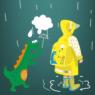 新款儿童水枪大战雨衣宝宝幼儿园透明上学小学生雨披男童小孩全甜