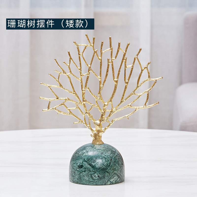 速发轻奢摆件大理石创意样板房美式客厅电视柜酒柜玄关欧式家居装