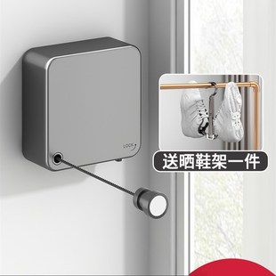 隐形伸缩晾衣绳室内免打孔壁挂酒店卫生间阳台收缩凉衣架晾衣神器