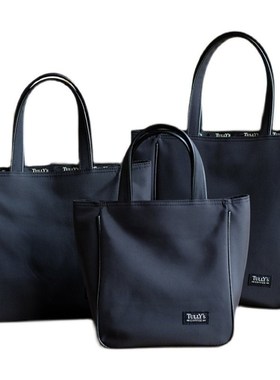 包邮黑色日式手加拎包厚耐脏防水便当包便当袋饭盒袋有水杯位大号