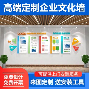 科技公司形象展厅j设计定制装饰立体背景墙面案例展示企业文化墙