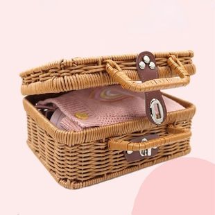 Newbworn Gift Storage Set Vintage Box Rattan