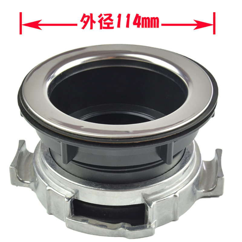 垃圾处理机器接头落水口方形转圆不锈钢三点式法兰卡扣快速爪适配
