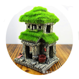 鱼缸装饰水族箱造景房子酒桶树根鱼躲避屋虾洞屋虾窝产卵鱼儿玩具