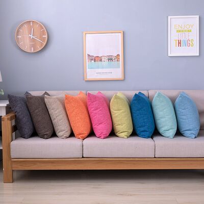 速发Overstuffed linen, throw pillows, oversize cushions, SOF