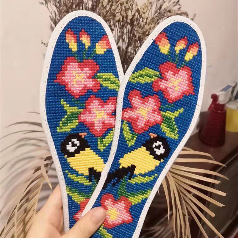 十字绣鞋垫自己绣半成品葡萄美酒不掉色带针线透气手工刺绣花礼品