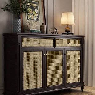 XW旧柜子改造鞋 柜餐边柜衣柜柜门改色贴膜藤编竹编纹贴纸复古防水