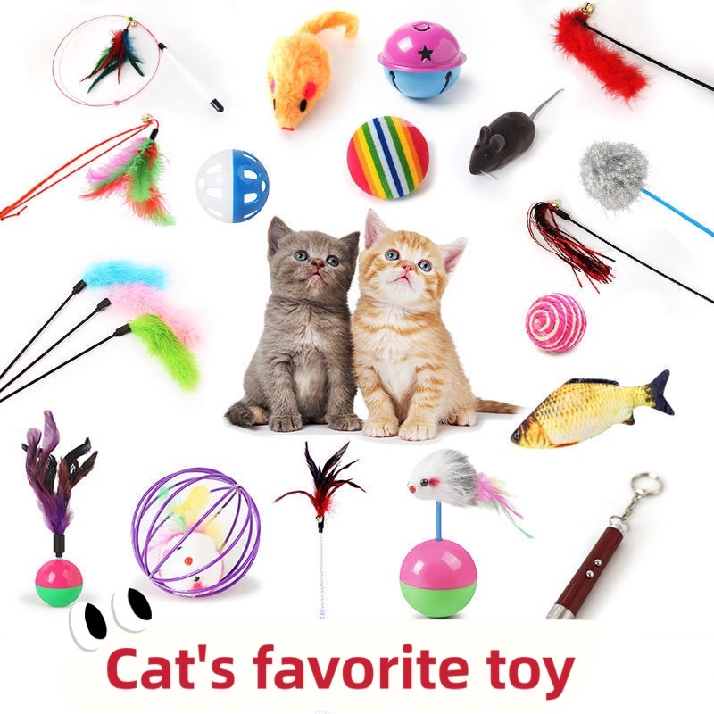 t lat toys combinatson cats toy siial mouse ball bZecl t