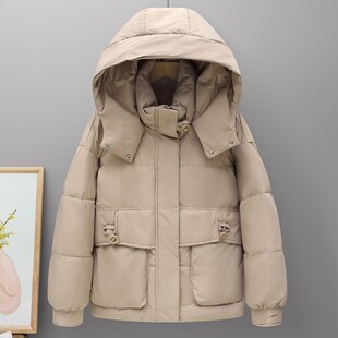 孕妇冬季外套棉袄女时尚孕妇装加厚羽绒棉服大码宽松怀孕晚期棉衣