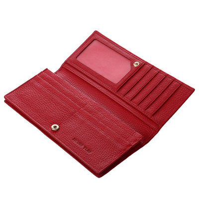 网红Fashion Genuine Leather Women Wallets RFID Blocking Long