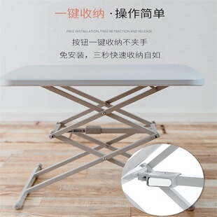 升降餐桌饭桌儿童小型方桌电脑桌 折叠桌子简易家用学习书桌便携式