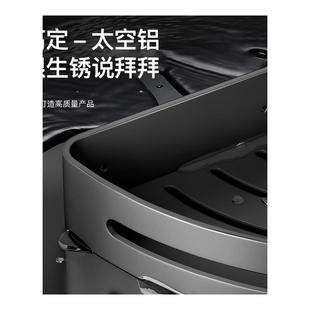 北欧风卫生间浴室置物架免打孔厕所架子洗手N间壁挂式 ****灰色三角