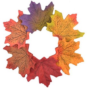 Simulation Leave Maple Leaves Artificial Fake 推荐 Fall 50Pcs