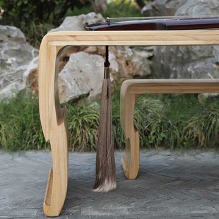 桐业古琴桌凳榫生漆q擦卯结构专木教学桌环保无异大气美观