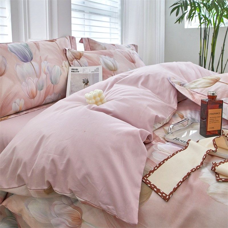 纯棉四件套100全棉2024春夏季新款床上用品小清新床单被套床笠款,床上用品,床品套件/四件套/多件套,淘宝优惠券,粉丝福利购,淘宝优惠卷