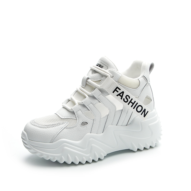 夏天鞋子女2023n新款夏季增高老爹鞋女款厚底运动休闲凉鞋夏款透