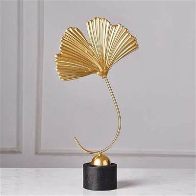 速发Fan Shaped Ginkgo Leaf Photo Prop Nordic Sculpture Ornam