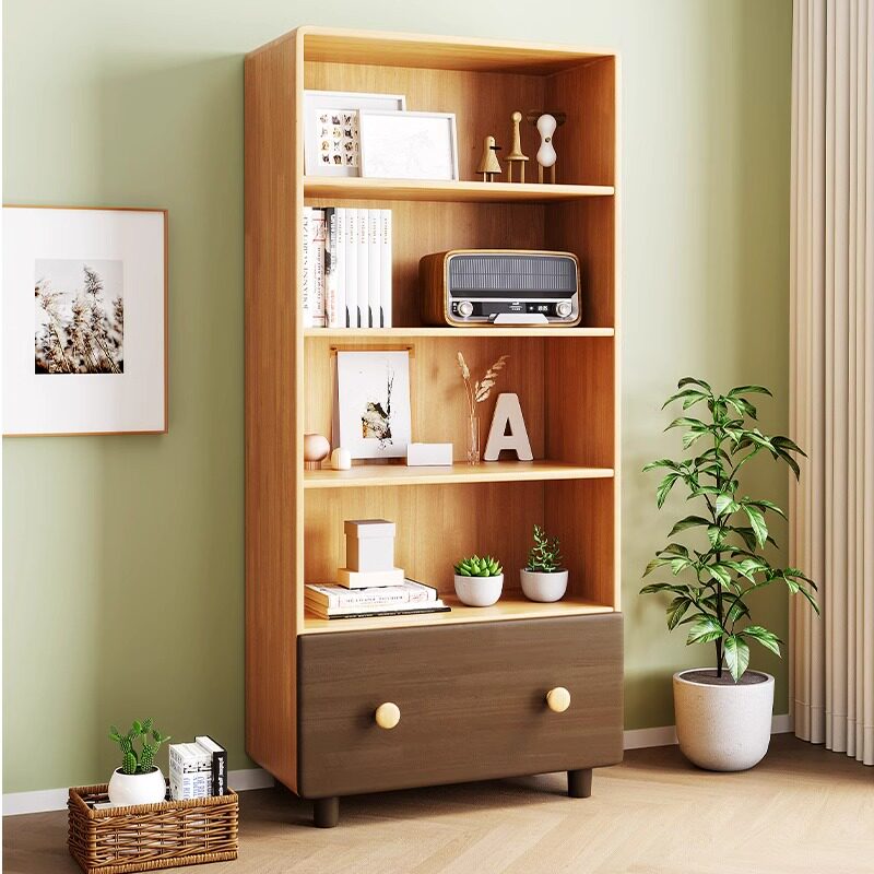 全实木儿童书架置物架落地家用客厅一体靠墙儿童杂物收纳简易书柜,住宅家具,儿童书柜,淘宝优惠券,粉丝福利购,淘宝优惠卷
