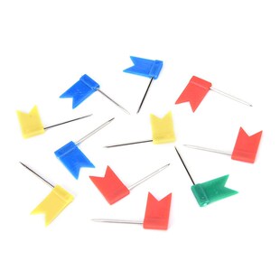 50PCS Color lot Pins Flag Office Push School Supplies Home