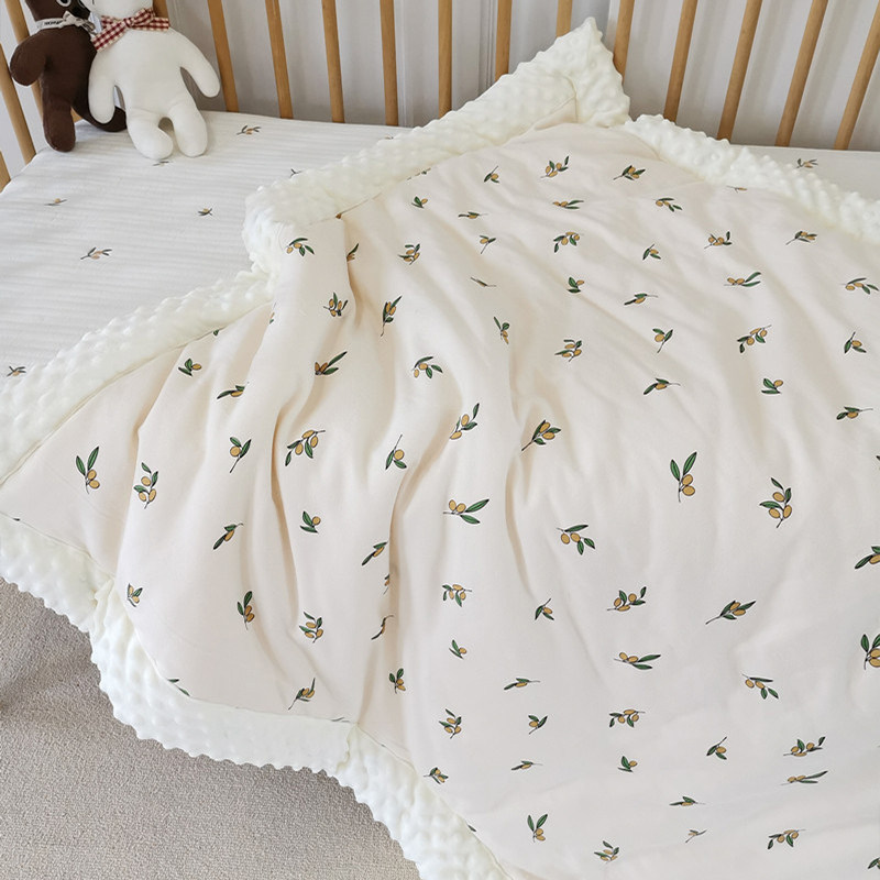 婴儿被子纯棉新生儿童宝宝豆豆被春秋加厚冬被安抚豆豆盖毯空调被