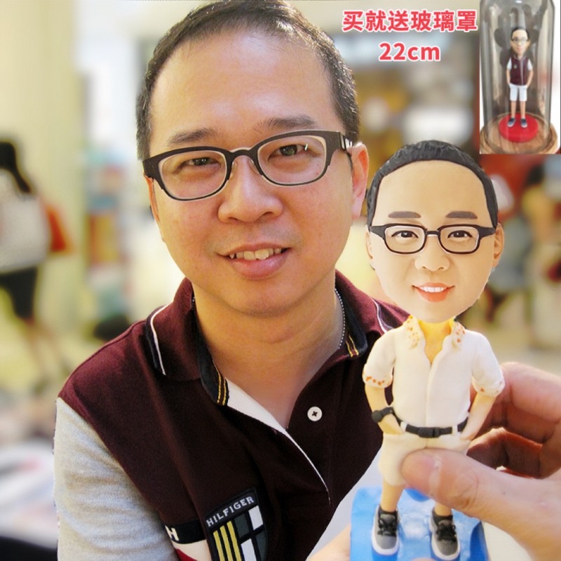 软陶人偶照片粘土定制3d手办真A人公仔捏泥人泥塑陶偶蜡像情侣摆