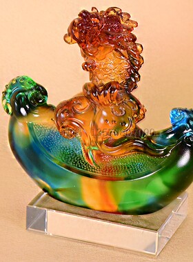 琉璃烧制鳌鱼摆现代家居装饰品企业颁奖J奖品乔迁开业生日馈赠礼