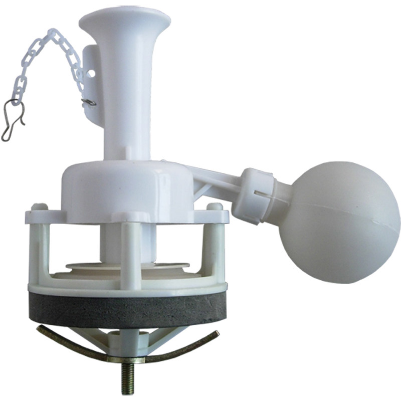 老式座坐便器侧面按压式马桶配件低水箱直落式连体喇叭口排水阀