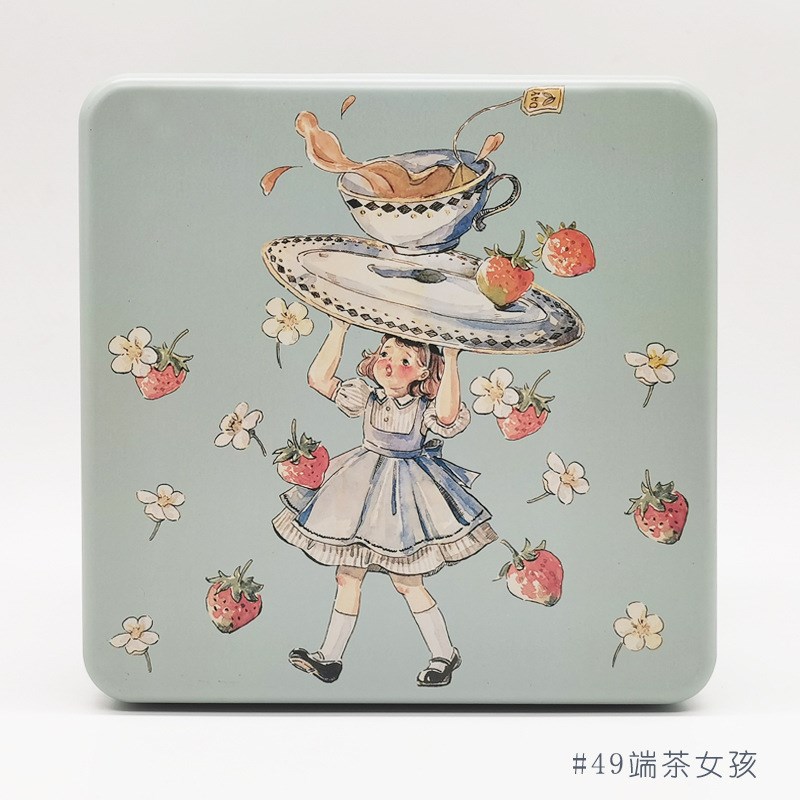 厂家直销独角兽j饼干糖果方形铁罐马口铁方罐大号月饼铁盒食品级