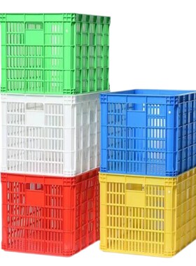 加厚塑料箱(周转筐)周转箱s蔬菜/物流箱610*420*325mm白色