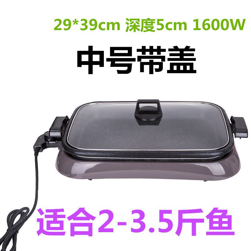 烤鱼炉大号商用纸上烤鱼锅分D体电烤盘多功能烤肉火锅烧烤