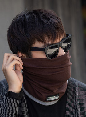 脖套男冬季保暖个性运动护颈x骑行户外套头小围巾头巾男士秋冬围