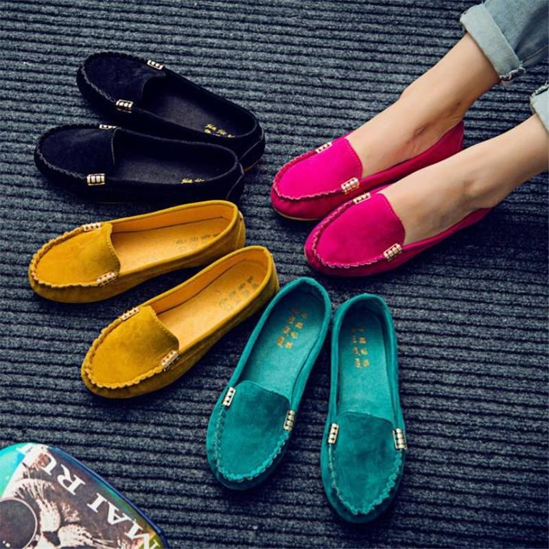 速发Women Casual Flat Shoes Spring Autumn Flat Loafer Women