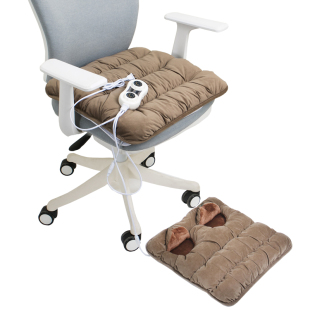 网红冬季 办公室加热坐垫椅垫电热垫插电式 家用保暖垫加厚暖脚宝