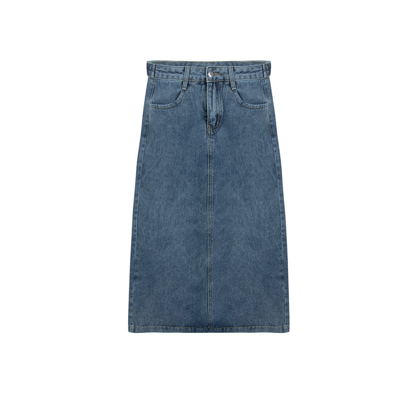 牛仔裙半身裙女夏胖妹妹mm遮胯显瘦中长款高腰Qa字裙微胖女生穿搭