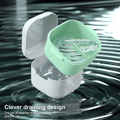 Mouth Guard Case Portable False Teeth Storage Box Nipple Tee