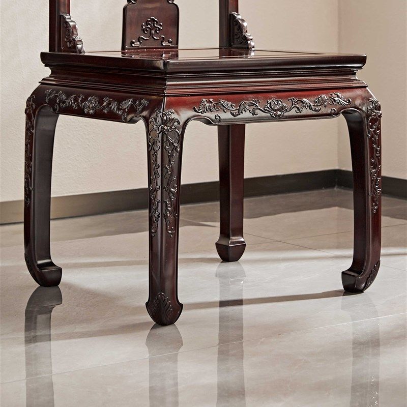 赞比亚紫檀西番莲餐椅红木家具实木茶椅非洲小叶血檀中式靠背椅子,住宅家具,红木椅凳,淘宝优惠券,粉丝福利购,淘宝优惠卷