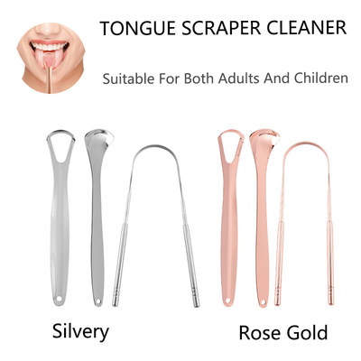 推荐Stainless Steel Tongue Scraper Cleaner Travel Handy Case