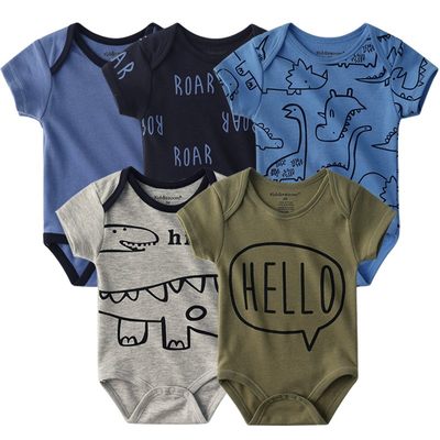 推荐2023 Unisex 5PCS Baby Girl Clothes Cotton Bodysuits Newb