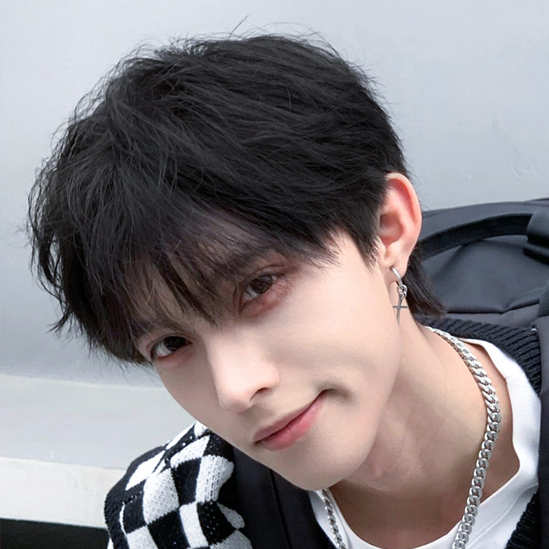 假发男短发韩版帅气男士全头套式a自然微分碎盖日常蓬松男生假发