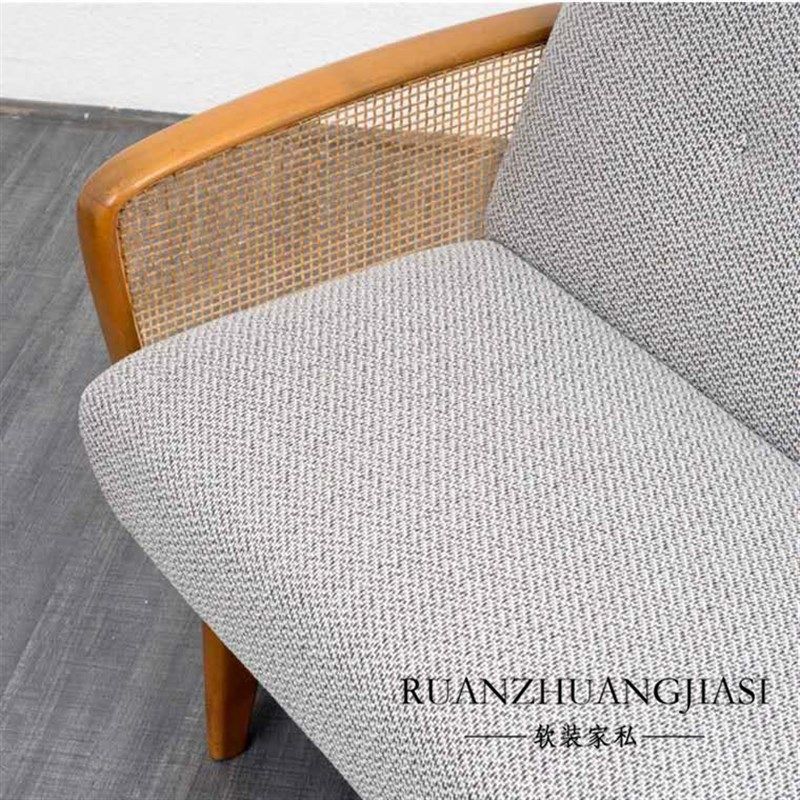 美式实木布艺双人沙发欧式小户型休闲沙发椅民宿整装麻布三人位,住宅家具,布艺沙发,淘宝优惠券,粉丝福利购,淘宝优惠卷