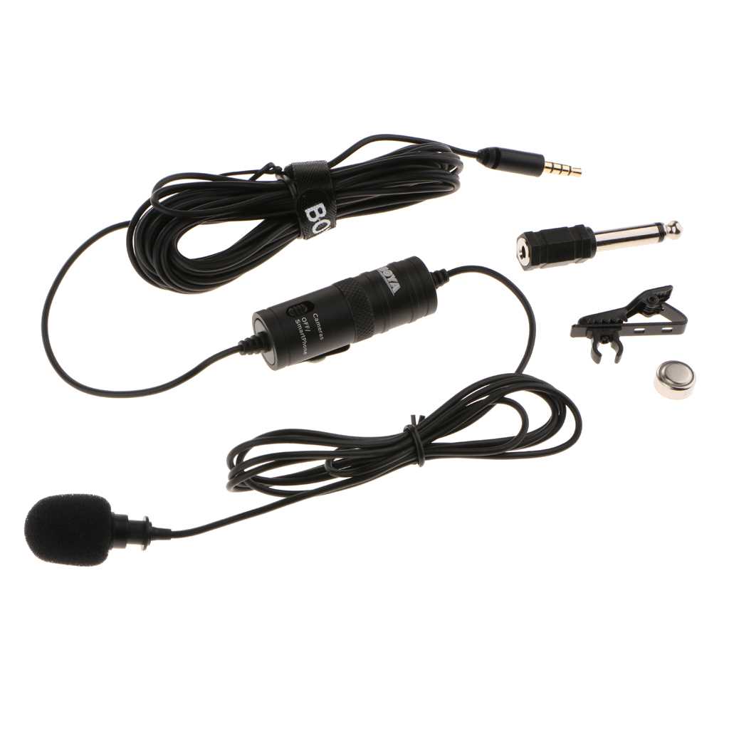 速发Omnidirectional Lavalier Clip Microphone for DSLR Audio