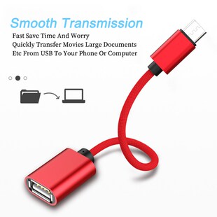 Female USB Adapter Transfer Data Cable Micro OTG