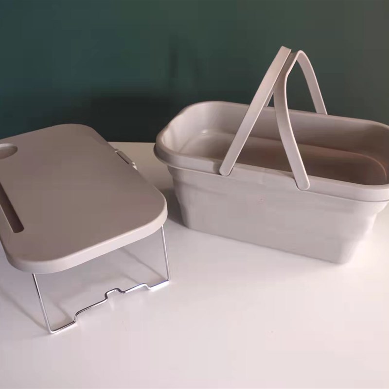 户外野营用品野餐篮带桌子可折叠手提购物篮N多功能野炊桌子折叠