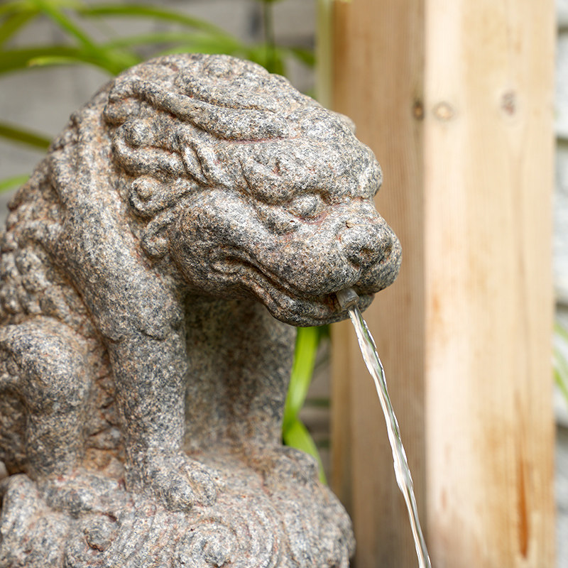 中式户外庭院鱼缸水循环流水器花园水池造景装饰吸水X兽中国风摆