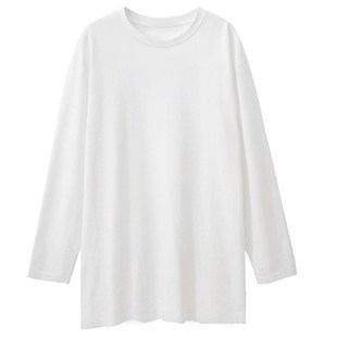 秋冬季中长款打底衫女宽松遮屁股下衣失踪长袖白色内搭t恤潮
