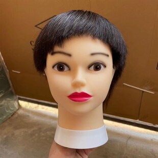 假发模特头公仔头 吹剪烫染漂卷杠油头发型 全真发男士头模