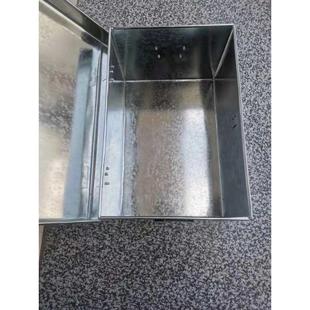 加厚镀锌白铁皮箱子 长方形工具箱 学生收纳箱储物箱票据箱带锁