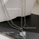 Choker Punk Goth Clavicle Pendant 新品 Chain Heart Necklaces