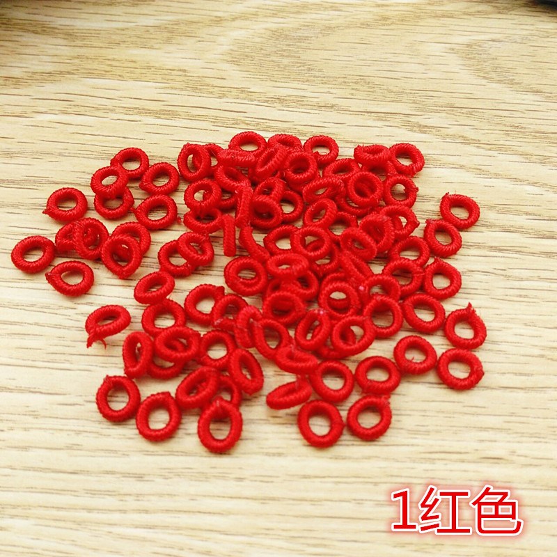 现货6mm线圈 diy手工股线绕编织圈圈手链项链挂绳连接扣脚链配饰