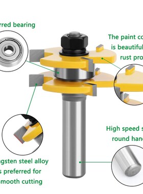 2pcs 12MM 1/2 Shank Tongue & Groove Joint Assemble Router Bi